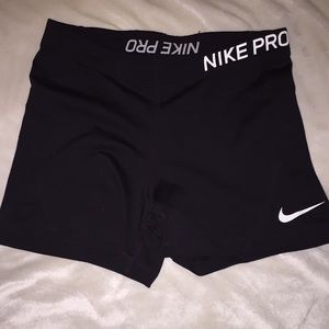 Black Nike Pro Spandex Shorts